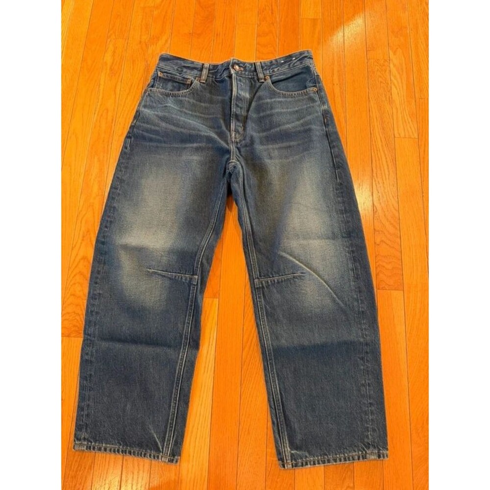 Madewell the Darted Barrel Leg Faded Blue Denim Jeans Sz 29